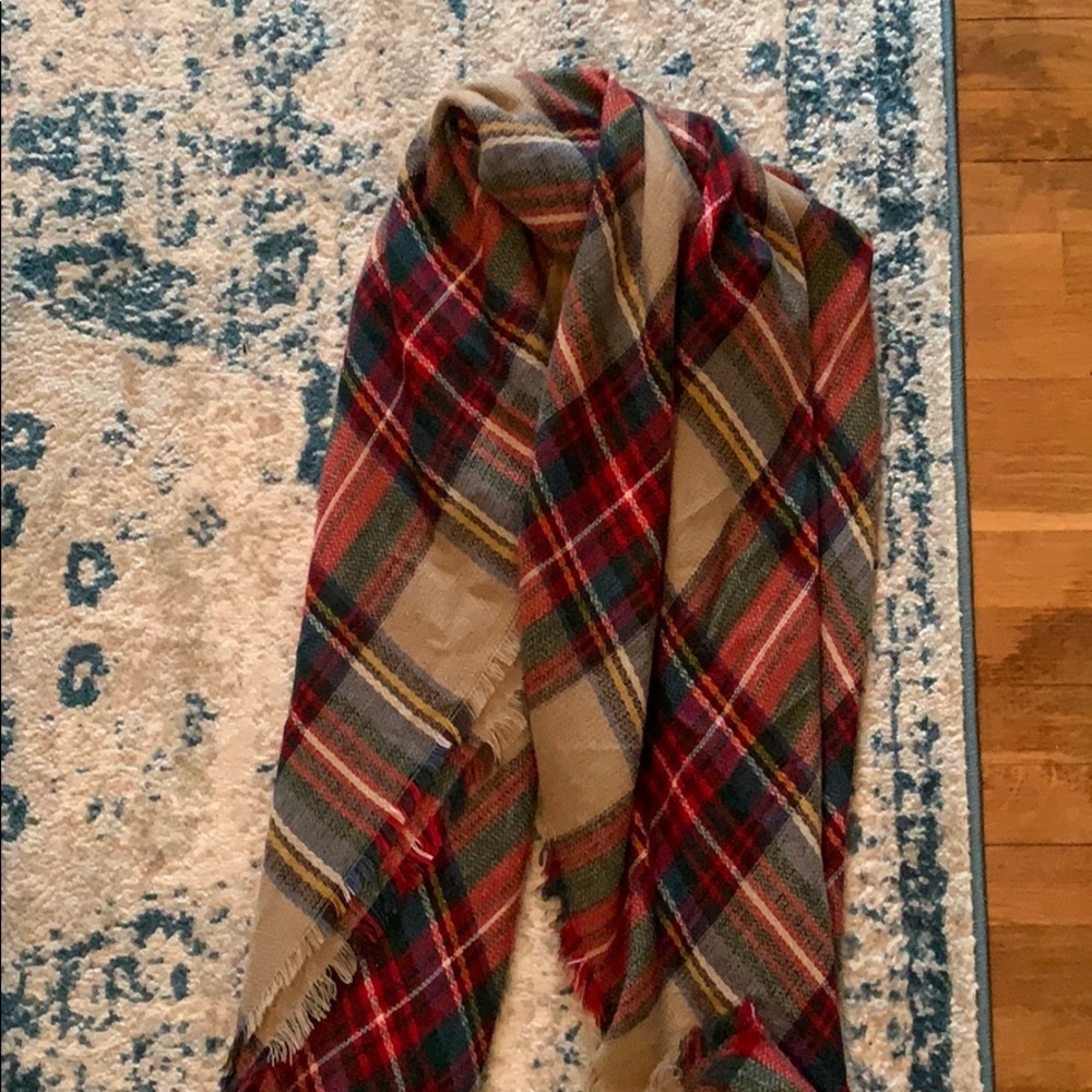 Plaid Blanket Scarf